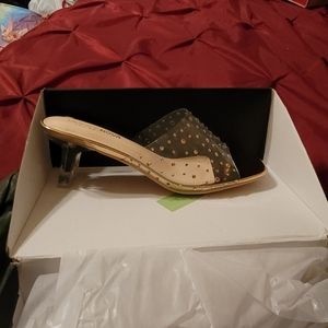 Sassy Rhinestone low heeled sandals